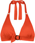 Satin Tomato Padded bikinitop