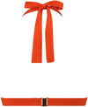 Satin Tomato Padded bikinitop