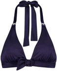 Satin Navy Padded bikinitop