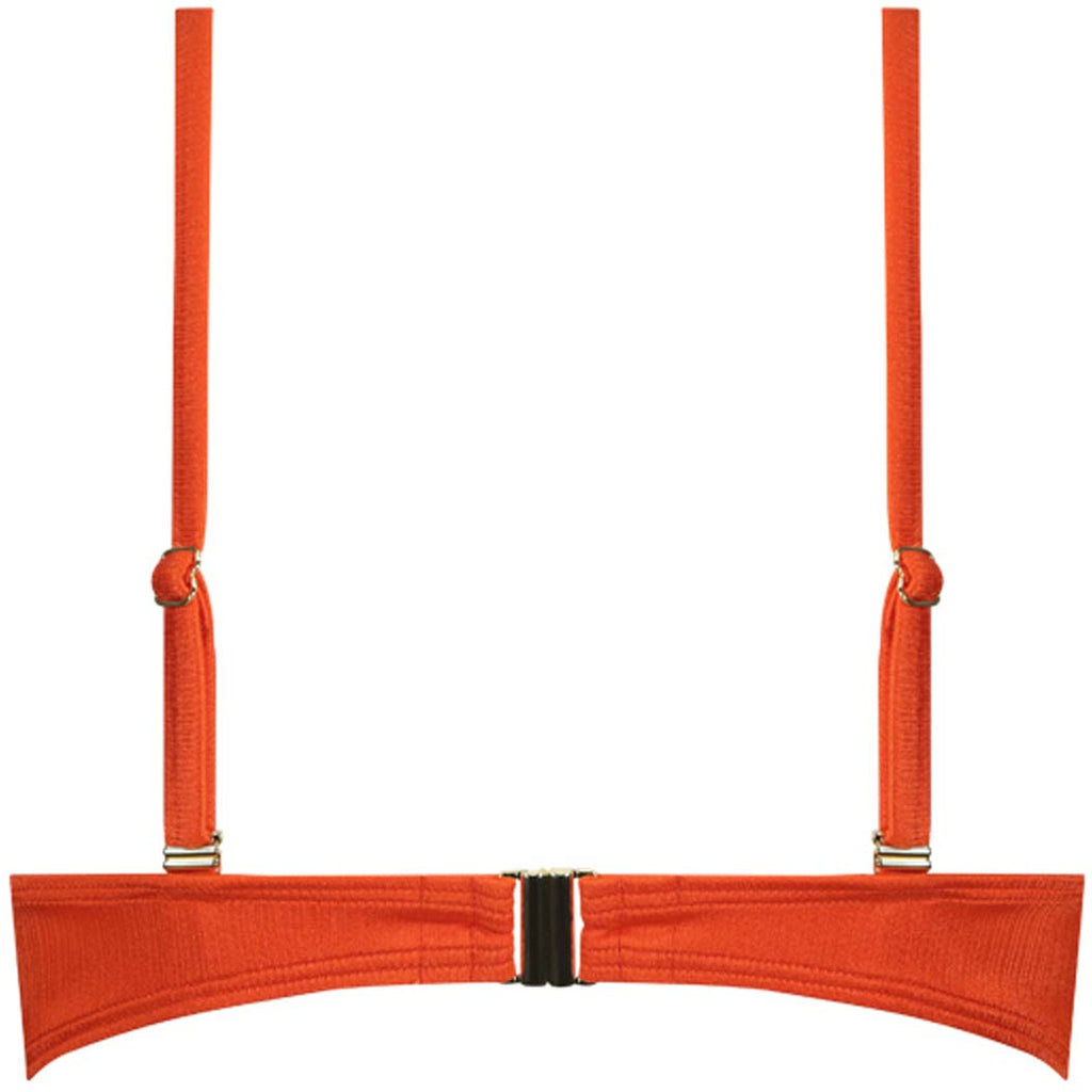 Satin Tomato Padded Wired bikinitop