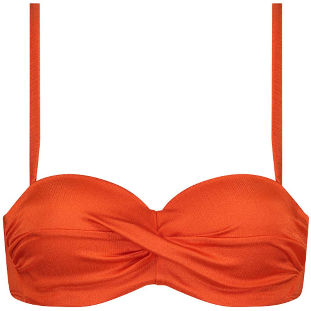 Satin Tomato Padded Wired bikinitop