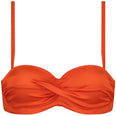 Satin Tomato Padded Wired bikinitop