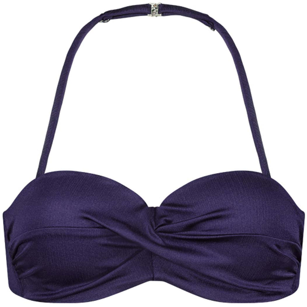 Satin Navy Padded Wired bikinitop