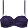 Satin Navy Padded Wired bikinitop