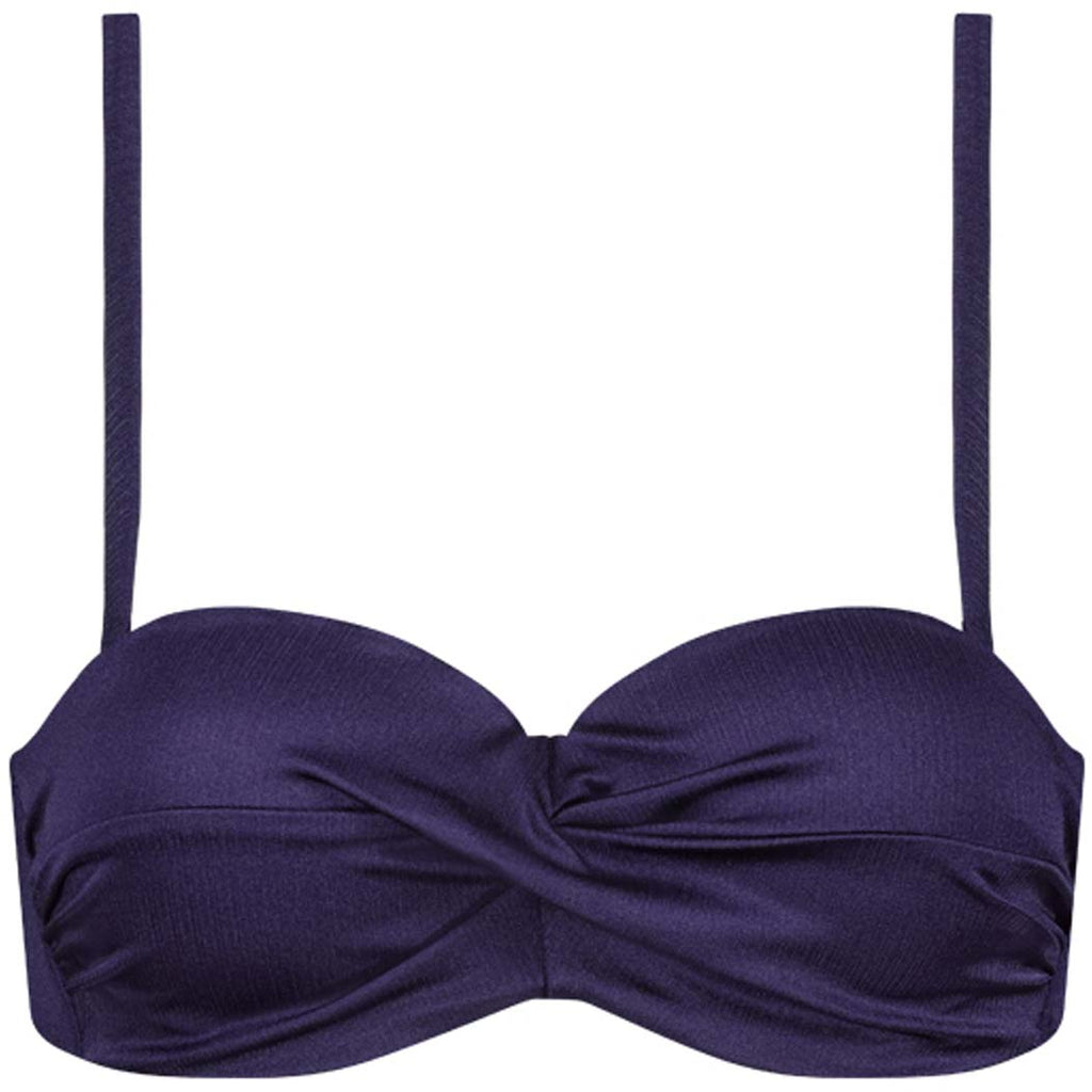 Satin Navy Padded Wired bikinitop