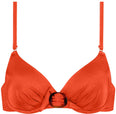 Satin Tomato Padded Wired bikinitop