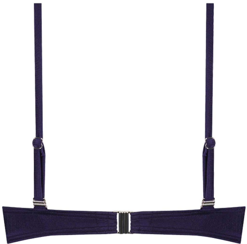 Satin Navy Padded Wired bikinitop