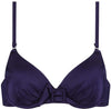 Satin Navy Padded Wired bikinitop