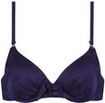 Satin Navy Padded Wired bikinitop