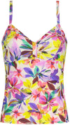 Fluid Flowers Wired Tankini bikinitop