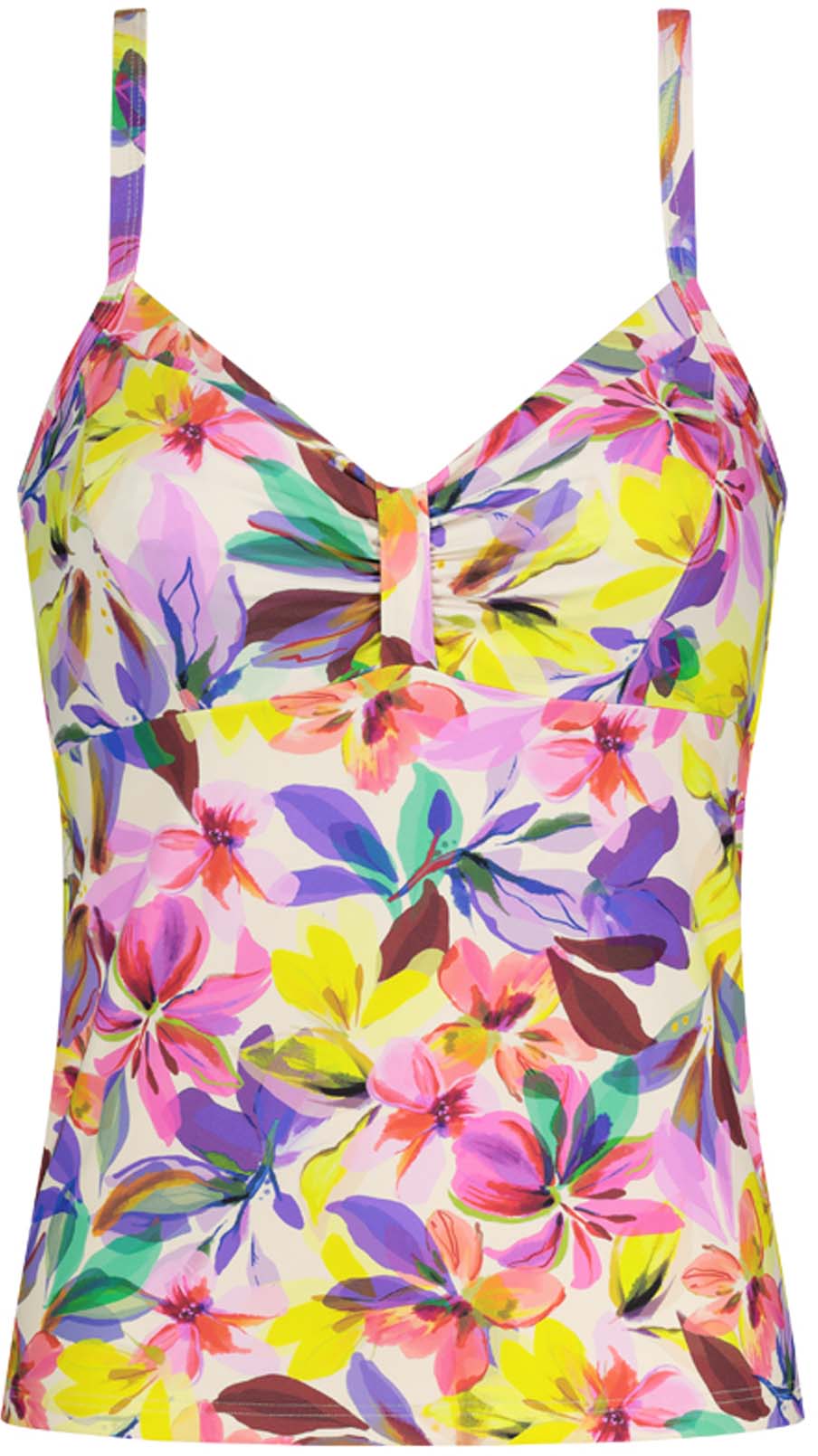 Fluid Flowers Wired Tankini bikinitop