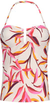 Japanese Floral Padded Tankini bikinitop