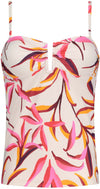 Japanese Floral Padded Tankini bikinitop