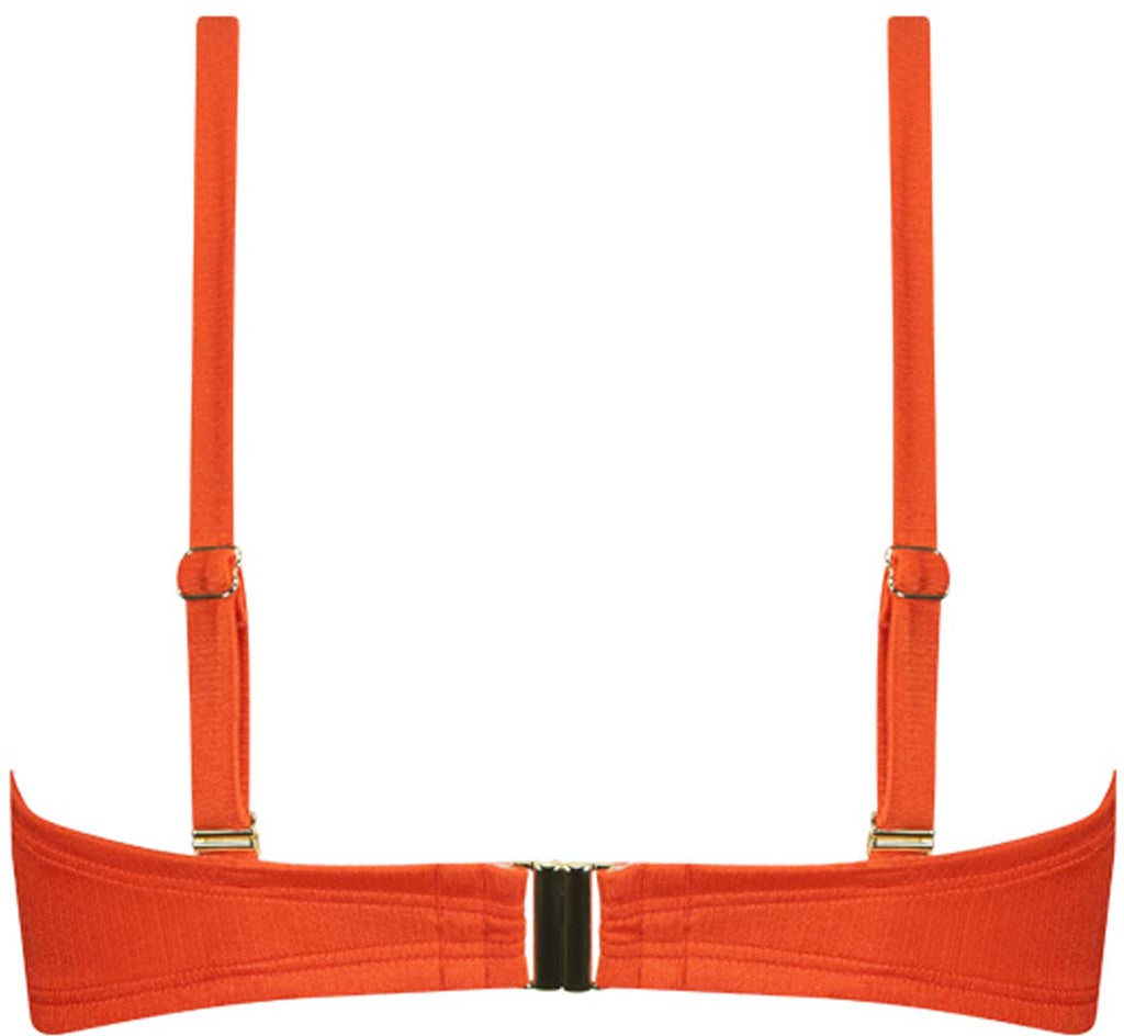 Satin Tomato Padded Wired bikinitop