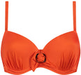 Satin Tomato Padded Wired bikinitop