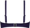 Satin Navy Padded Wired bikinitop
