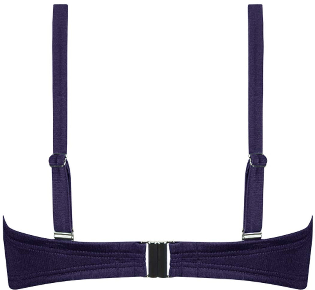 Satin Navy Padded Wired bikinitop