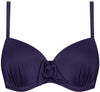 Satin Navy Padded Wired bikinitop