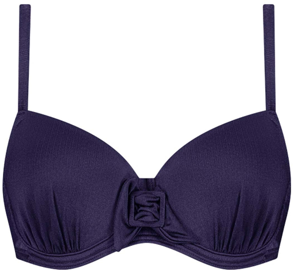 Satin Navy Padded Wired bikinitop