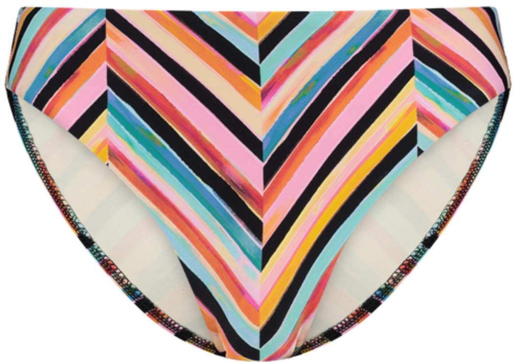Chevron Chic Mid Waist bikinibroekje