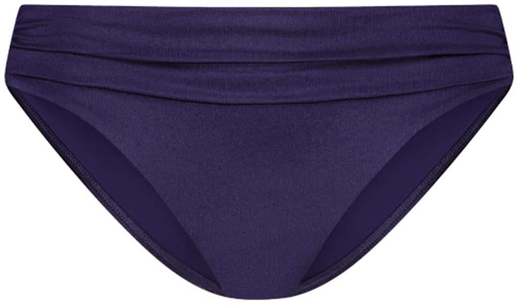 Satin Navy Mid Waist bikinibroekje