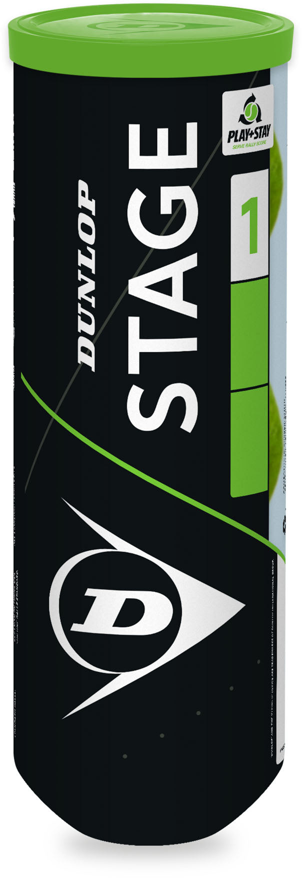 Stage 1 Green 3 tube tennisballen
