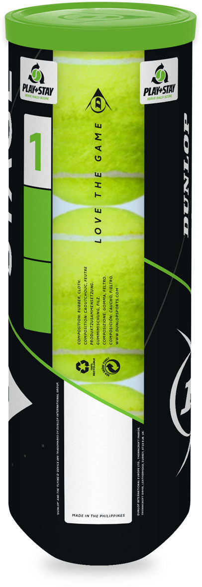 Stage 1 Green 3 tube tennisballen