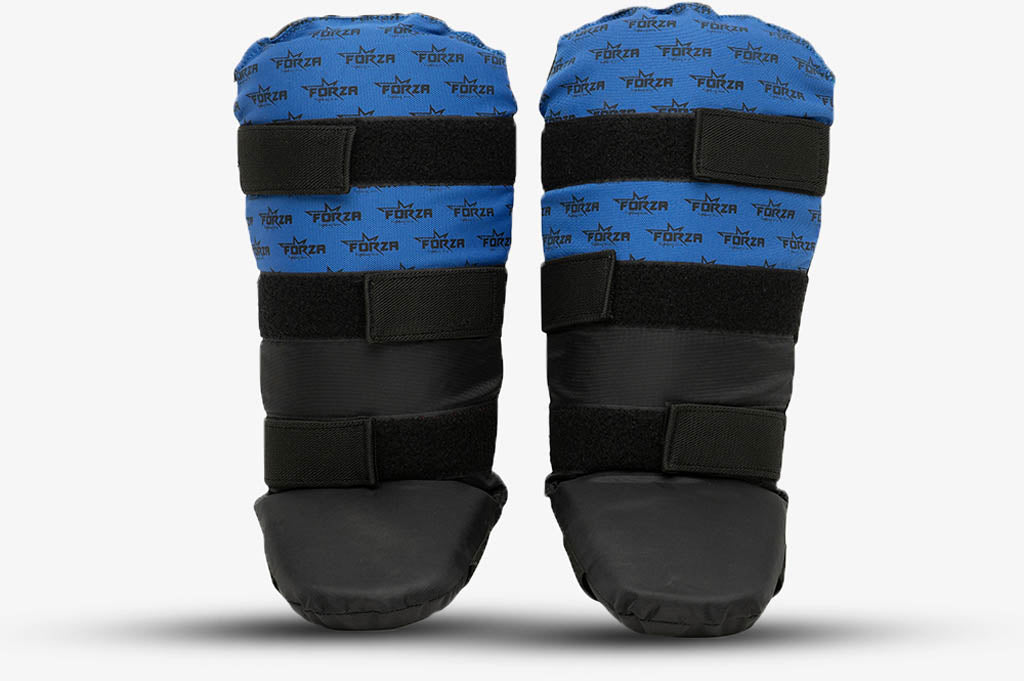 Scheenbeschermers voetbal kind VIRALTO blauw Scheenbeschermers voetbal kind VIRALTO blauw