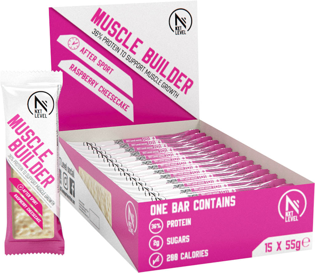 Muscle Builder Raspberry Cheesecake reep 55 gram