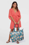 Coastal Print Tote tas