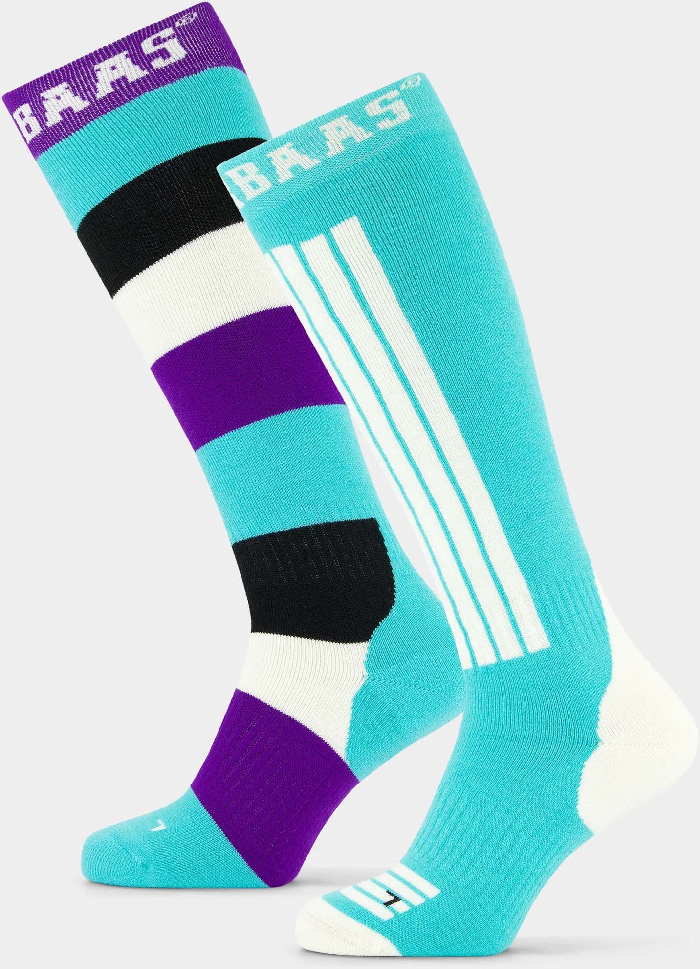 Striped 2-pack skisokken