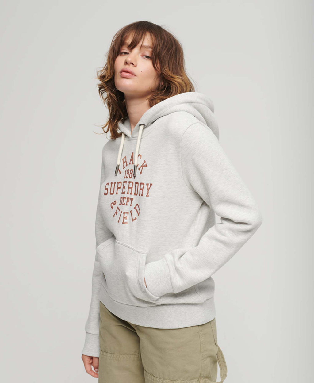 College scripted graphic hoodie