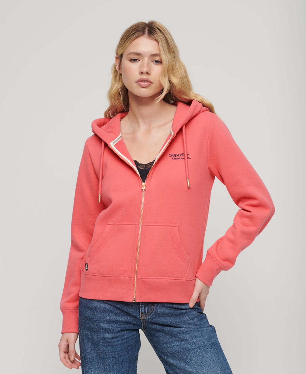 Essential logo zip hoodie